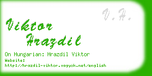 viktor hrazdil business card